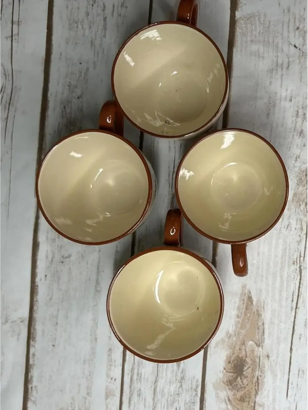 Vintage Hand-Painted Ceramic Devon Ware Cup‎ Set